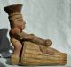 Pre - Columbian Moche Polychrome Ceramic Stirrup Vessel - 600 Ad The Americas photo 3