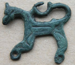 Viking Period Bronze Zoomorphic Pendant Scandinavian Norse Amulet 1000 Ad Vf+++ photo