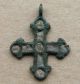 Viking Period Bronze & Enameled Cross Scandinavian Norse Pendant 1000 Ad Vf+++ Scandinavian photo 3