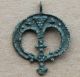 Viking Period Bronze Lunar Pendant Scandinavian Norse Amulet 900 Ad Vf+++ Scandinavian photo 2