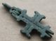 British Find Medieval Bronze Double Cross Pilgrim Encolpion 900 - 1300 Ad Vf+++ British photo 1
