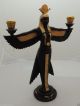 Egyptian Pharaoh Hand Made Candle Holder Statue Figurine,  The Winged Isis Egyptian photo 3