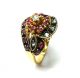 Rose Cut Diamond & Natural Ruby Gold Plated Antique Look Jewelry Ring Size 7.  25 Islamic photo 1