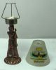 Egyptian Pharaoh Bronze Statue Candle With Pharaoh Glass Shade,  Collectable Egyptian photo 5