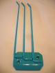 Vtg Style Turquoise Three Triple Bar Towel Holder Swinging 3 Rod Rack Kitchen Hooks & Brackets photo 1