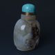 Chinese Elder&landscape Hand Carved Natural Agate Floater Snuff Bottle - Jr10857 Snuff Bottles photo 2