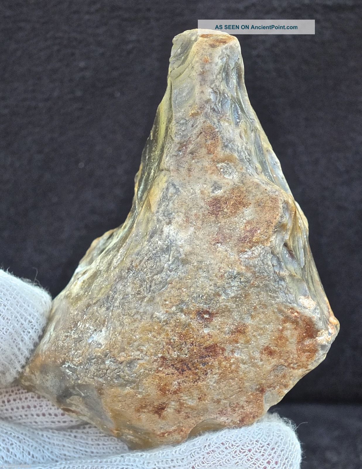 Lower Acheulian,  Small Partially Bifaced Handaxe,  From Kent,  A444 Prehistoric photo