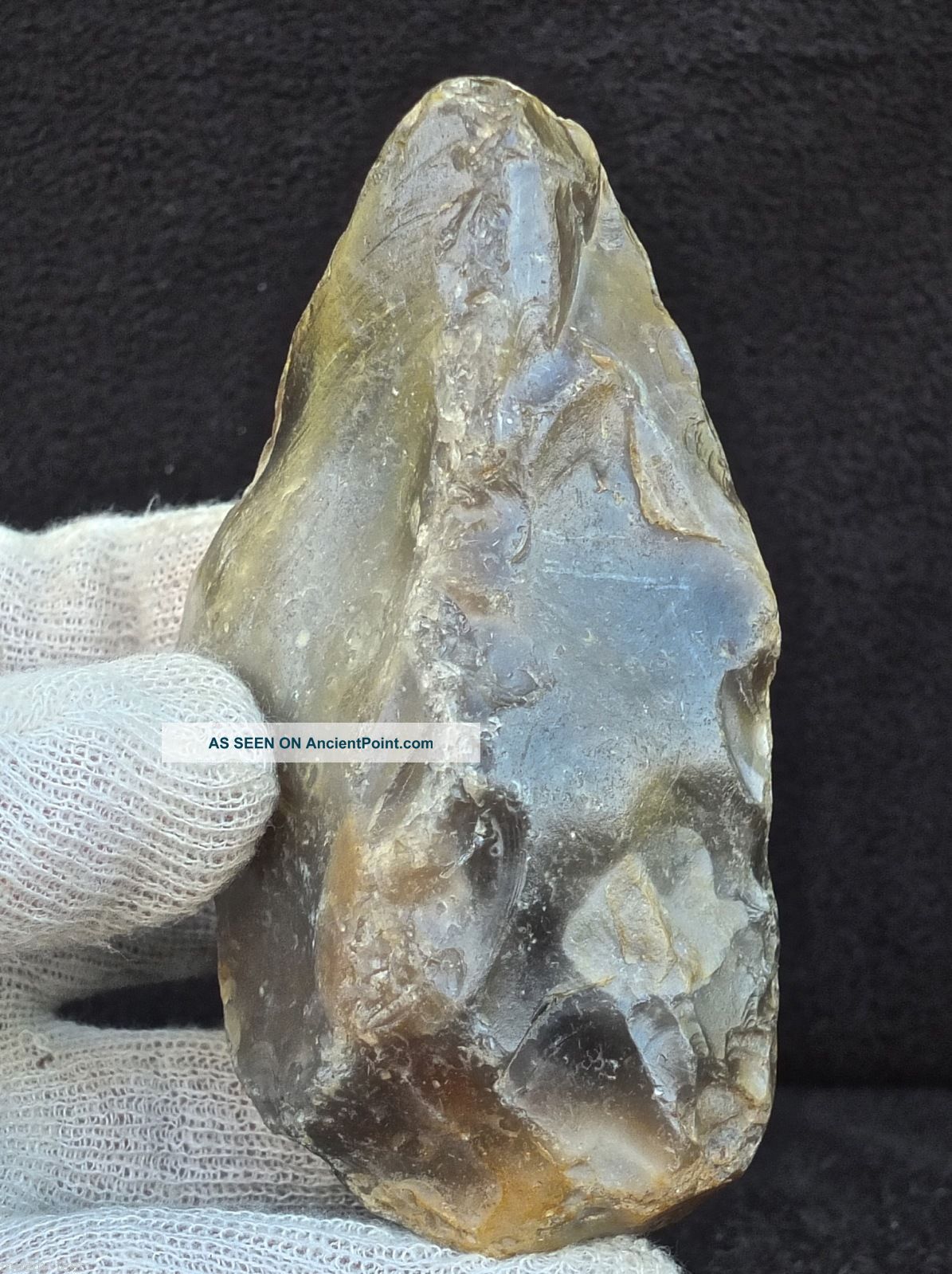 Lower Acheulian,  Small Partially Bifaced Handaxe,  From Kent,  A445 Neolithic & Paleolithic photo