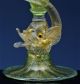 8 Venetian Murano Dolphin Figural Gold Dust Italian Art Glass Large Wine Glasses Stemware photo 1