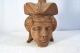 Antique 1940 ' S Wooden Islander Totem Pole Wall Candle Holder - Very Rare,  Great Pacific Islands & Oceania photo 2