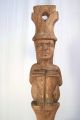 Antique 1940 ' S Wooden Islander Totem Pole Wall Candle Holder - Very Rare,  Great Pacific Islands & Oceania photo 3