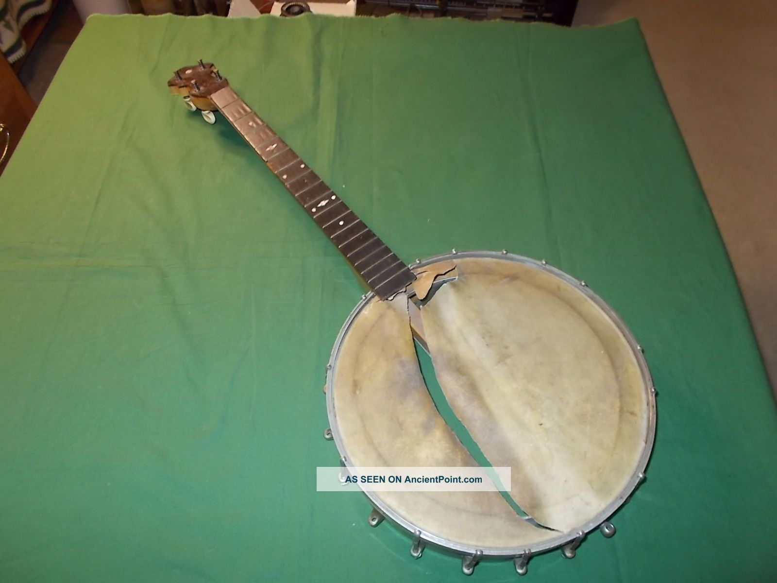 Antique Archtop Openback Guckert Tenor Duplex Tone Ring Banjo Cir 1920,  ' S String photo
