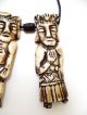 H130702 Tribal Javanese Antique Indonesian Bone Carved Ancestor Figure Necklace Statues photo 3