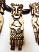 H130702 Tribal Javanese Antique Indonesian Bone Carved Ancestor Figure Necklace Statues photo 5