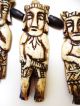 H130702 Tribal Javanese Antique Indonesian Bone Carved Ancestor Figure Necklace Statues photo 6