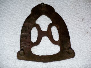 Vintage Wapak Cast Iron Trivet - Sad Iron Rest Rare Hard To Find photo