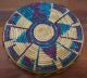 Vtg American Indian Tray Plate Woven 1800s Natural Dyes Coiled Fancy Edge Native American photo 1