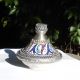 Antique Fes Fez 2 Pc.  Tagine,  Moroccan Hand Painted Pottery,  Silver Trim,  Signed Tureens photo 1