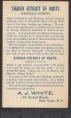 1891 Shaker Extract Of Roots Dyspepsia Cure Aj White Cat Bottle Advertising Card Other photo 2