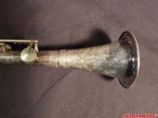 Vintage Noblet France Metal Clarinet Marked 153 W/ Tweed Case Wind Instrument photo