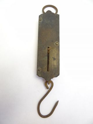 Antique Old 1867 Metal Brass Chatillon Balance No 2 Hanging Weight Scale photo
