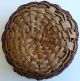 19th Century Woven Circle Splint Basket Magnificent Form Rare Condition Primitives photo 4