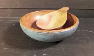 Vintage Primitive Country Blue Paint 6 