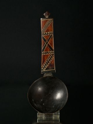 An Unusual ' Zig - Zag ' Carved Tribal Wooden Spoon - Polynesian ? African ? photo