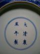 Chinese Blue & White Porcelain Dragon Plate Marker Kangxi Qing Dynasty Plates photo 9