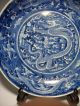 Chinese Blue & White Porcelain Dragon Plate Marker Kangxi Qing Dynasty Plates photo 4
