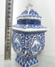 Chinese Porcelian Pot Blue And White Ceramic Glaze With Lid Tower Shape Old Pots photo 5