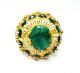 Rose Cut Diamond & Emerald Gold Plated Vintage Look Jewelry Ring Size Us 8.  5 Islamic photo 2