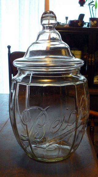 Huge Antique Beich ' S Candy Jar Apothecary General Drug Store 2 Gallon Pumpkin photo