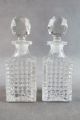 Vintage English Wood & Silverplate Perfume Tantalus W/2 Pressed Glass Bottles Perfume Bottles photo 7