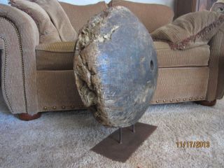 Ancient? Primitive Wood Hand Forged Iron Quarry Cart Wheel? Medieval? European? photo