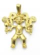 Across The Puddle 24k Gp Pre - Columbian Collectible Musician With Maracas Pendant The Americas photo 2