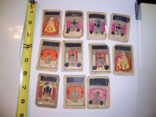 Antique Folk Art Painting Cards India I Believe Of 12 Different 2 1/2 Inch photo