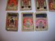 Antique Folk Art Painting Cards India I Believe Of 12 Different 2 1/2 Inch Far Eastern photo 1