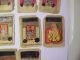 Antique Folk Art Painting Cards India I Believe Of 12 Different 2 1/2 Inch Far Eastern photo 3