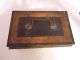 Tin Metal Storage Document Cash Lock Box,  English Made Lever Lock,  1800s Display Cases photo 2