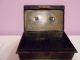 Tin Metal Storage Document Cash Lock Box,  English Made Lever Lock,  1800s Display Cases photo 4