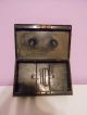 Tin Metal Storage Document Cash Lock Box,  English Made Lever Lock,  1800s Display Cases photo 5