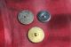 3 Victorian Brass Buttons With Flowers And A Cupid Buttons photo 1
