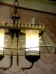 Vintage Brass And Glass Hanging Ceiling Light Chandelier Fixture Chandeliers, Fixtures, Sconces photo 1