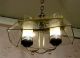 Vintage Brass And Glass Hanging Ceiling Light Chandelier Fixture Chandeliers, Fixtures, Sconces photo 2