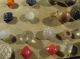 Amazing 100+ Antique Vintage Carded Buttons Mop Glass Brass Rubber & More 2 Buttons photo 3