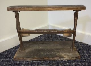 The Wright 12 - Antique Cast Iron Butcher General Store Paper Cutter With Dowel photo