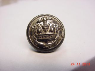 Silver - Plated Antique Button Firmin Back R 66505d Naval? photo