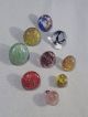 Mixed Of Nine Vintage Paperweight Glass Goldstone Fleck Bubbles Buttons 2 Buttons photo 1
