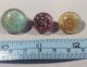 Mixed Of Nine Vintage Paperweight Glass Goldstone Fleck Bubbles Buttons 2 Buttons photo 5